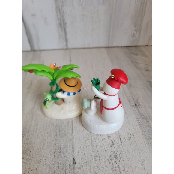 Hallmark snowman Beach turtle cookies for Santa set Xmas ornament - Picture 6 of 8